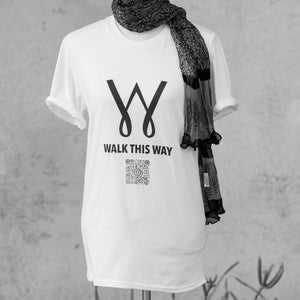 Wrapton's Walk This Way T-Shirt with QR Code